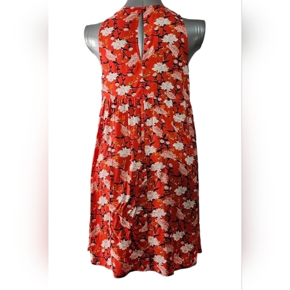 Old Navy Sleeveless A-line Dress in Red Floral Pattern Flowy and Lightweight XS - Picture 6 of 8